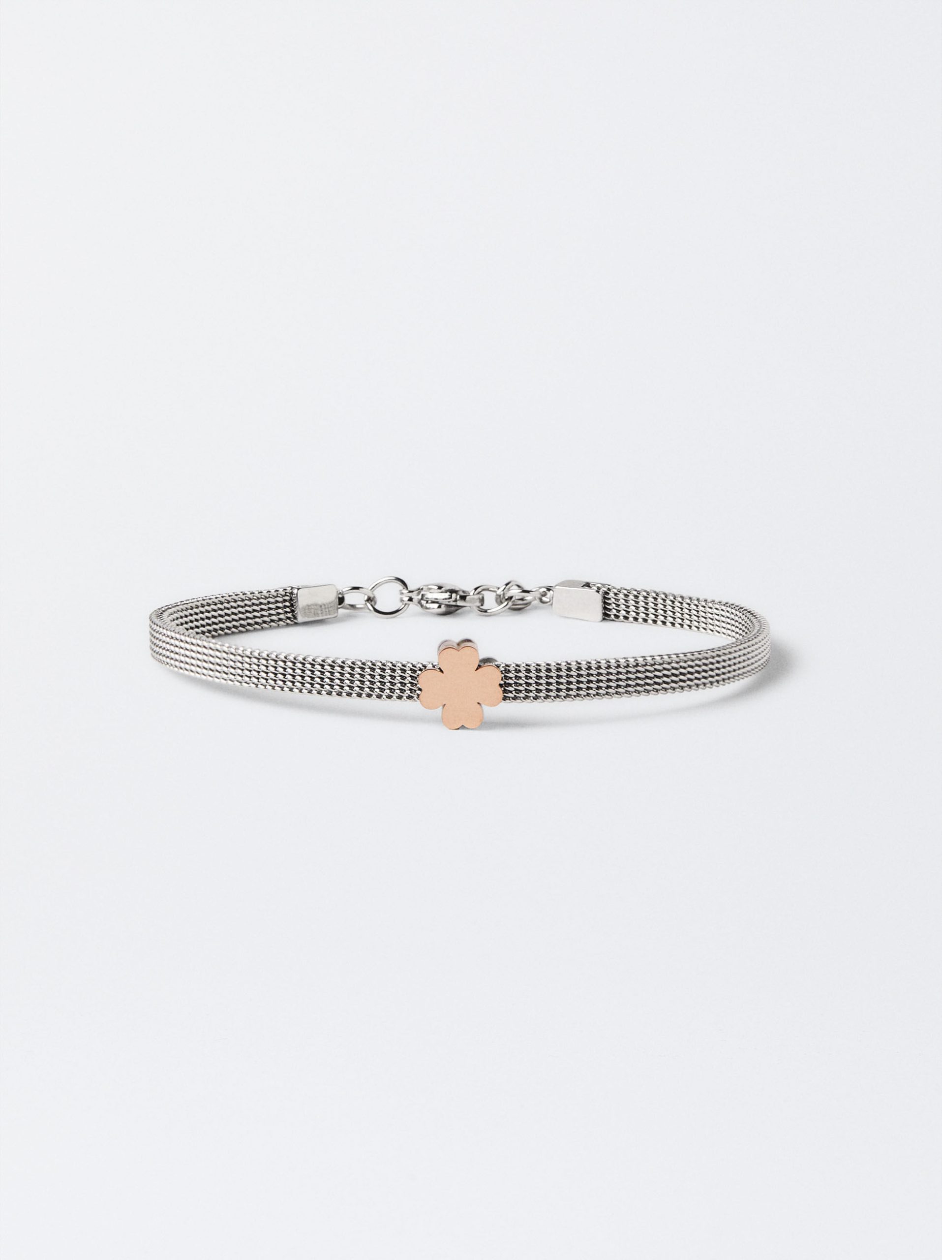 Bracelet en acier inoxydable avec trèfle 172635_MM_VG