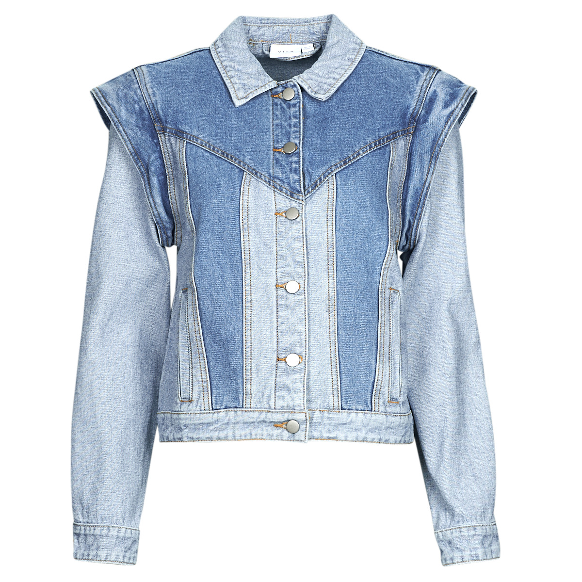 Vila – VIMALUSA L/S 2IN1 DENIM – Bleu clair