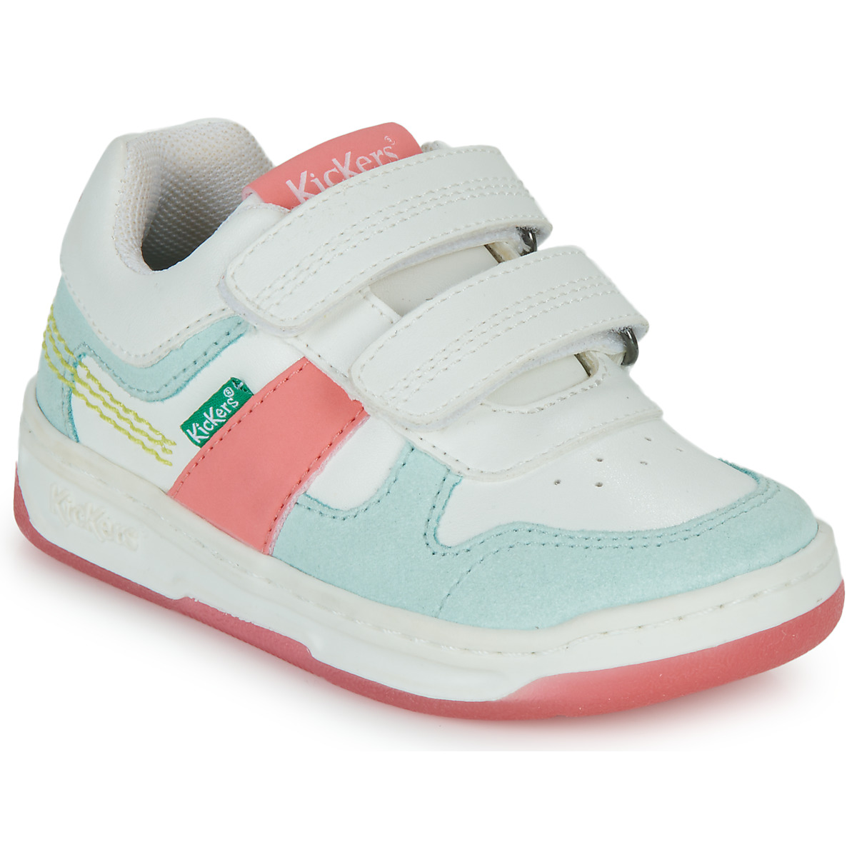 Kickers – KALIDO – Blanc / Bleu / Rose