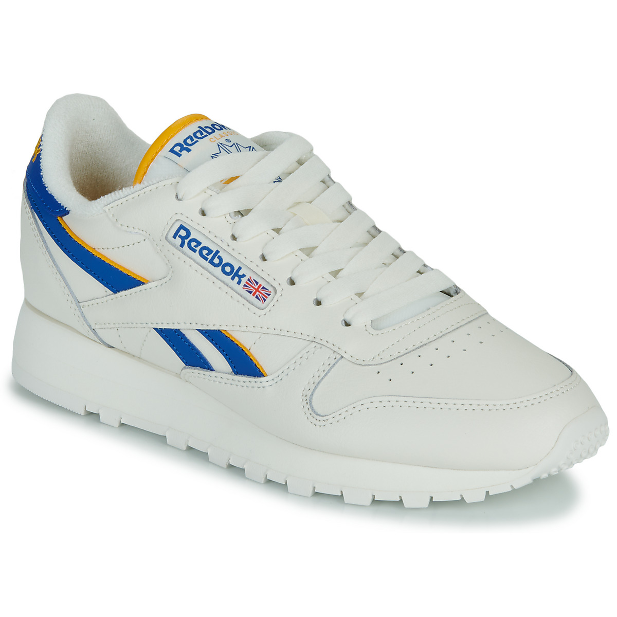 Reebok Classic – CLASSIC LEATHER – Blanc / Bleu / Jaune