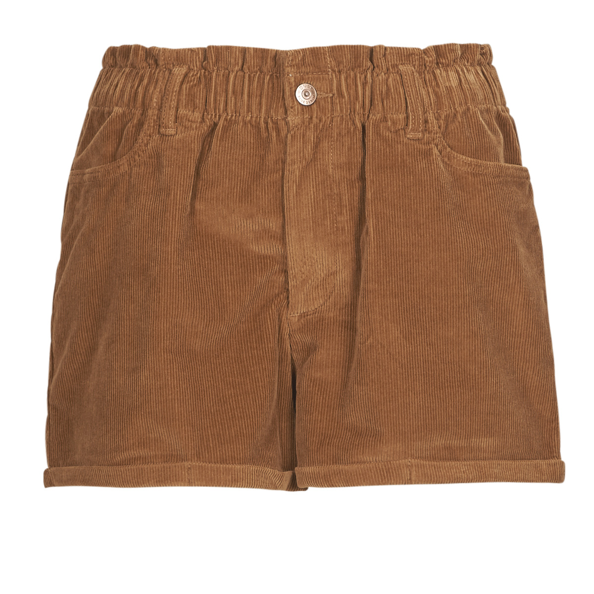 Only – ONLCUBA-FLORA HW PB CORD SHORTS PNT – Marron