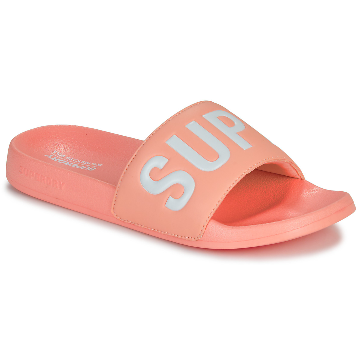 Superdry – Sandales De Piscine Véganes Core – Rose / Blanc