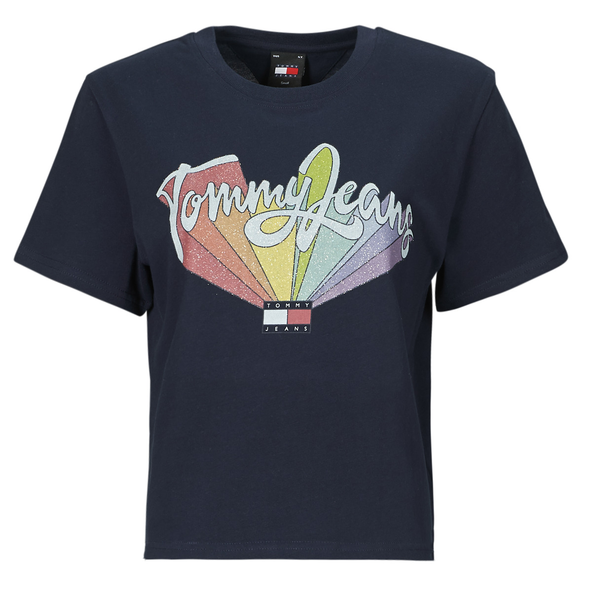 Tommy Jeans – TJW BXY RAINBOW FLAG TEE – Marine