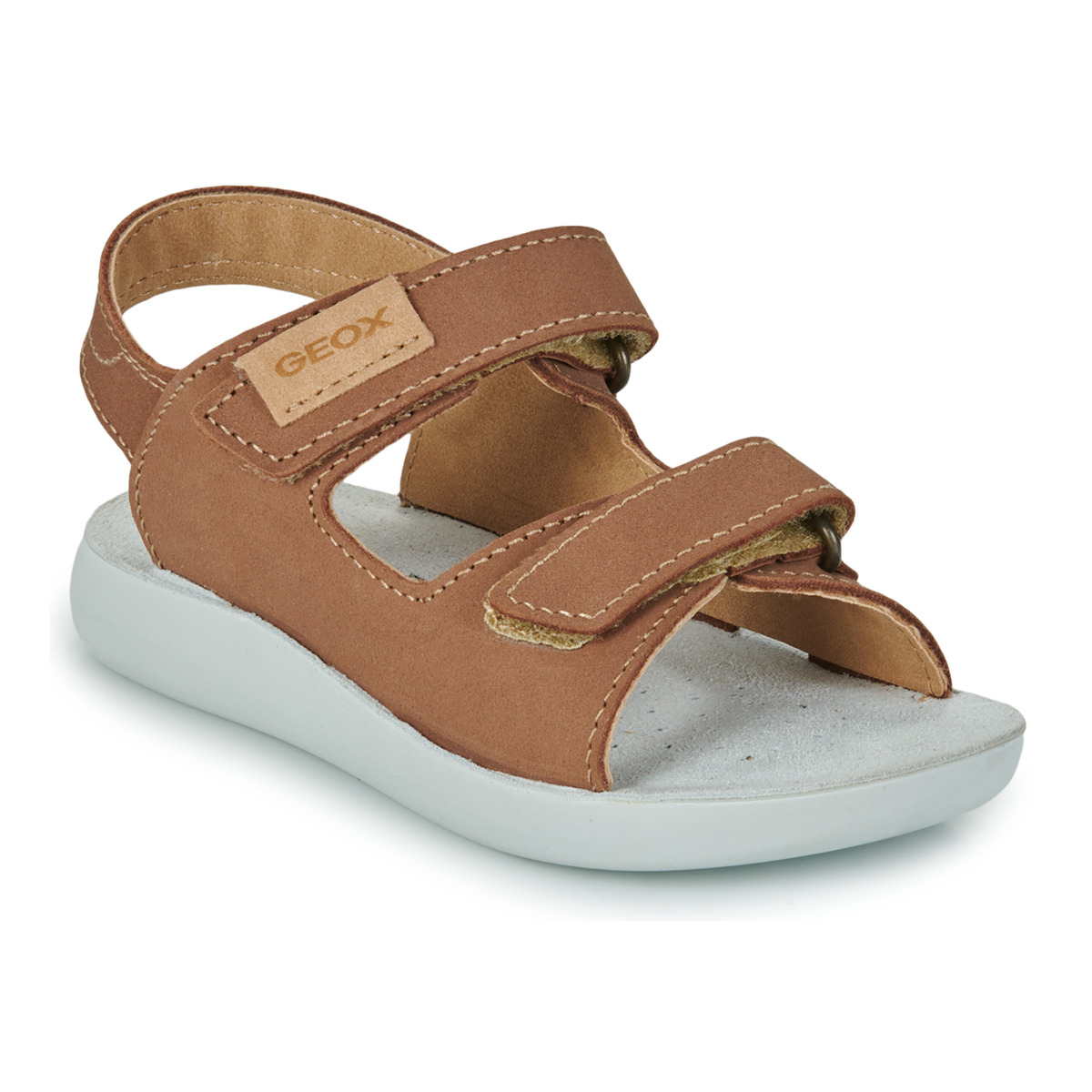 Geox – J SANDAL LIGHTFLOPPY – Marron / Blanc