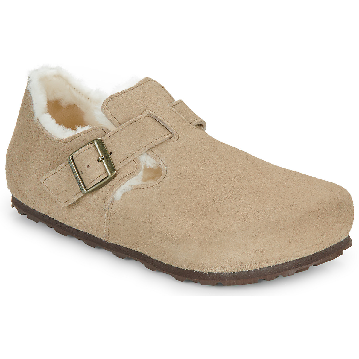 BIRKENSTOCK – London Shearling LEVE Taupe – Beige