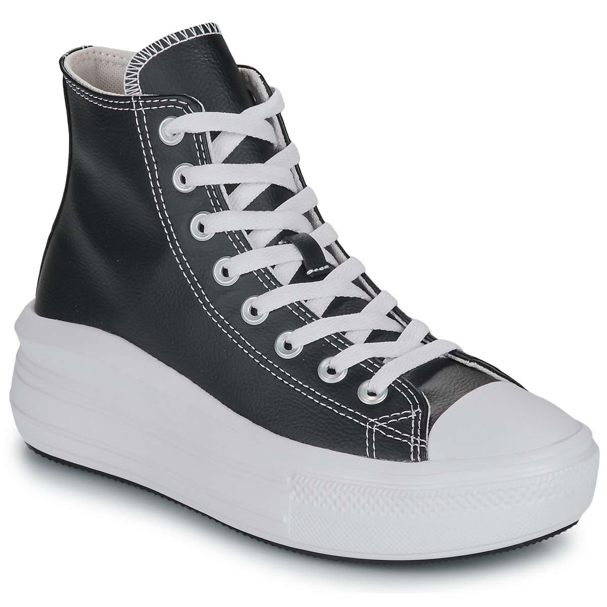 Converse – CHUCK TAYLOR ALL STAR MOVE PLATFORM LEATHER – Noir