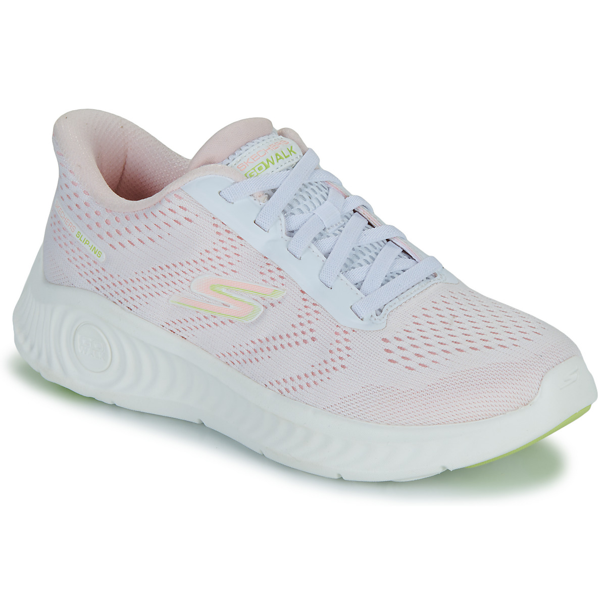 Skechers – SLIP-INS: GO WALK NOW – Blanc / Rose