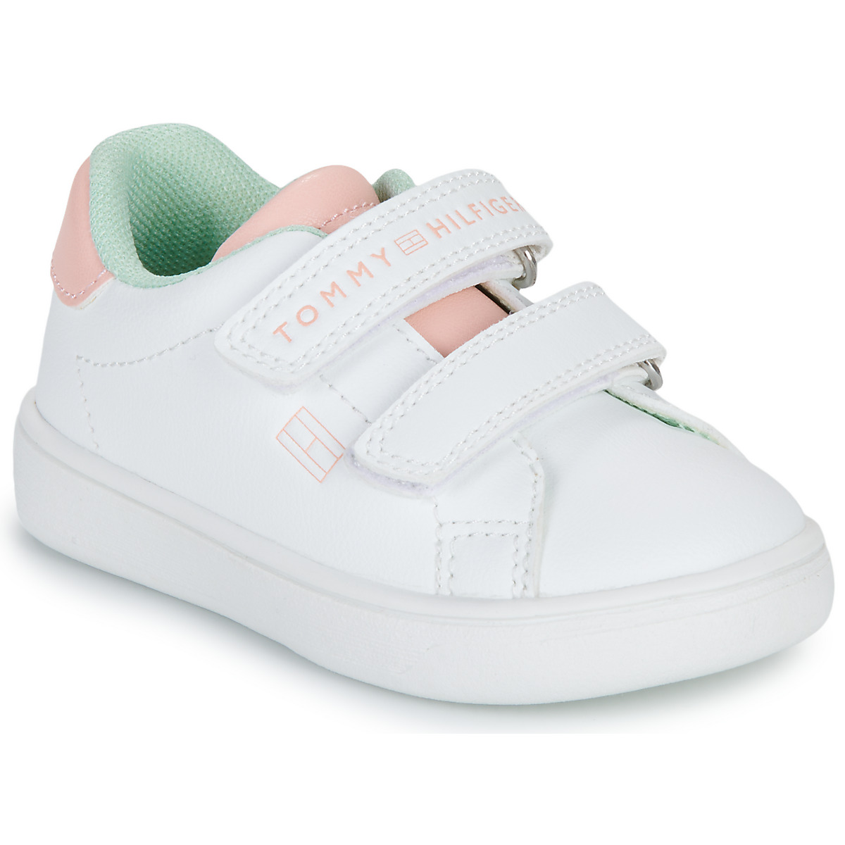 Tommy Hilfiger – LOGAN – Blanc / Vert / Rose