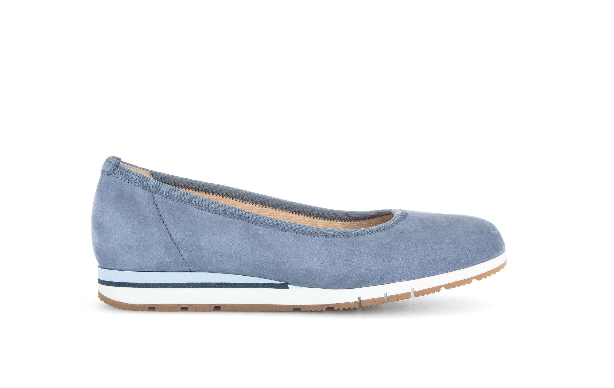 Ballerines bleues en cuir nubuck 62.410/26T2.5