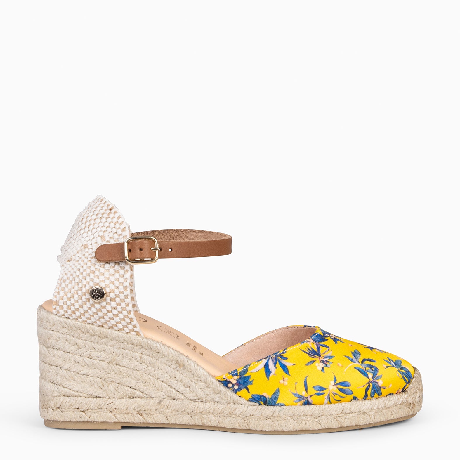 JAMAICA – Espadrilles JAUNE à imprimé fleurs