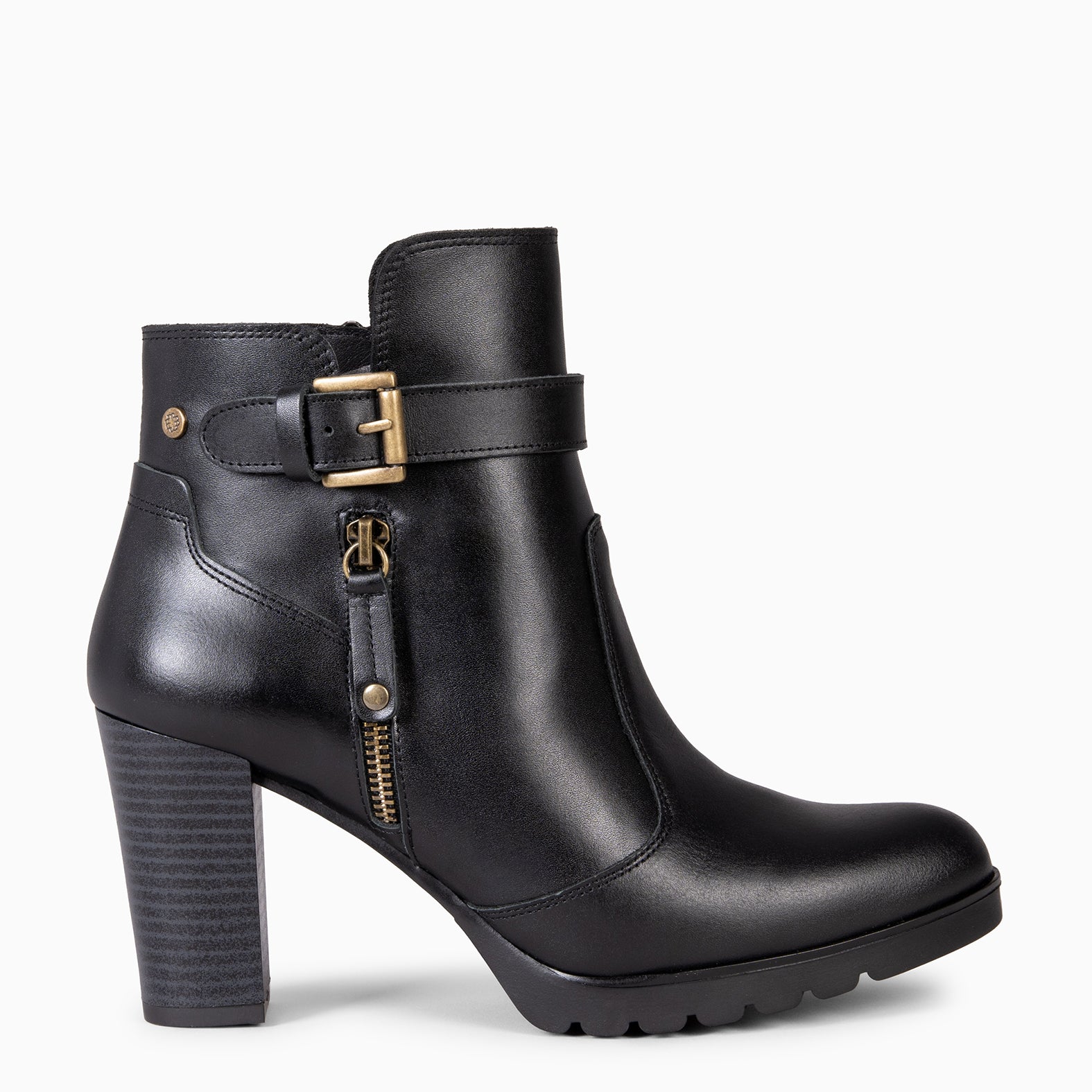 MILEY – Bottines élégantes à boucle NOIR