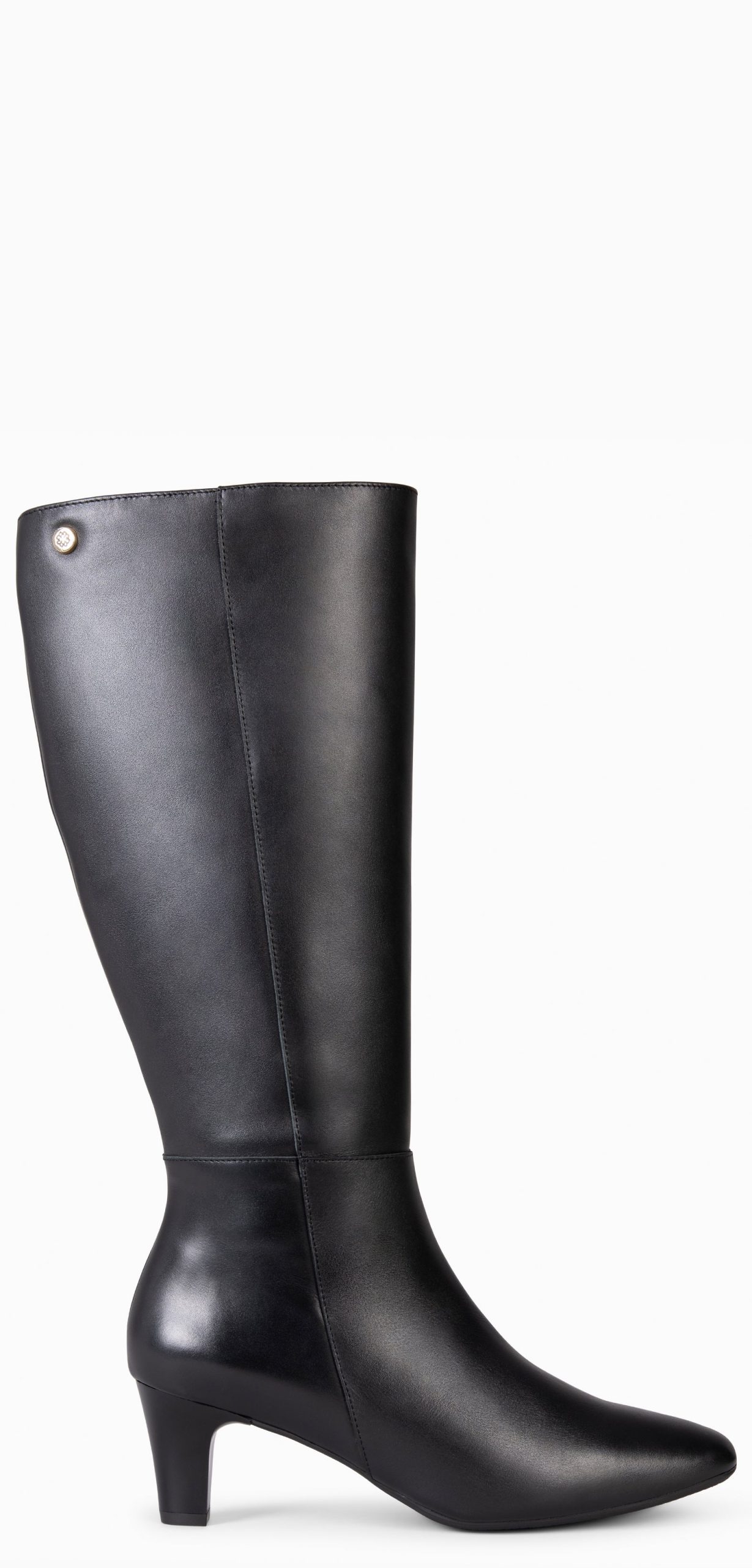 QUEENS – Bottes hautes en cuir NOIR