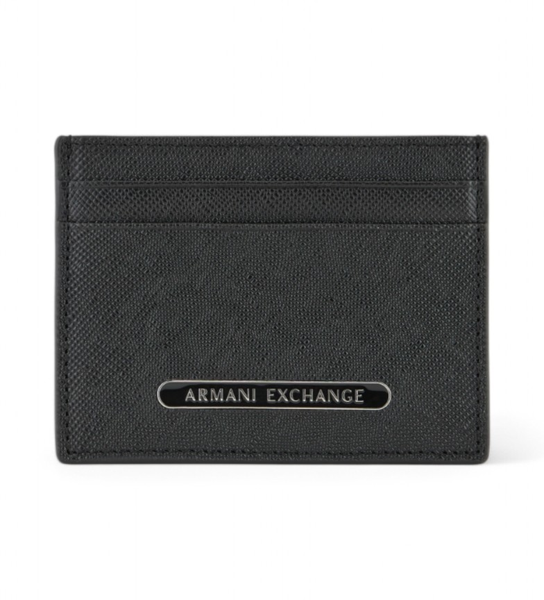 PORTE-CARTES EN CUIR NOIR 3225684