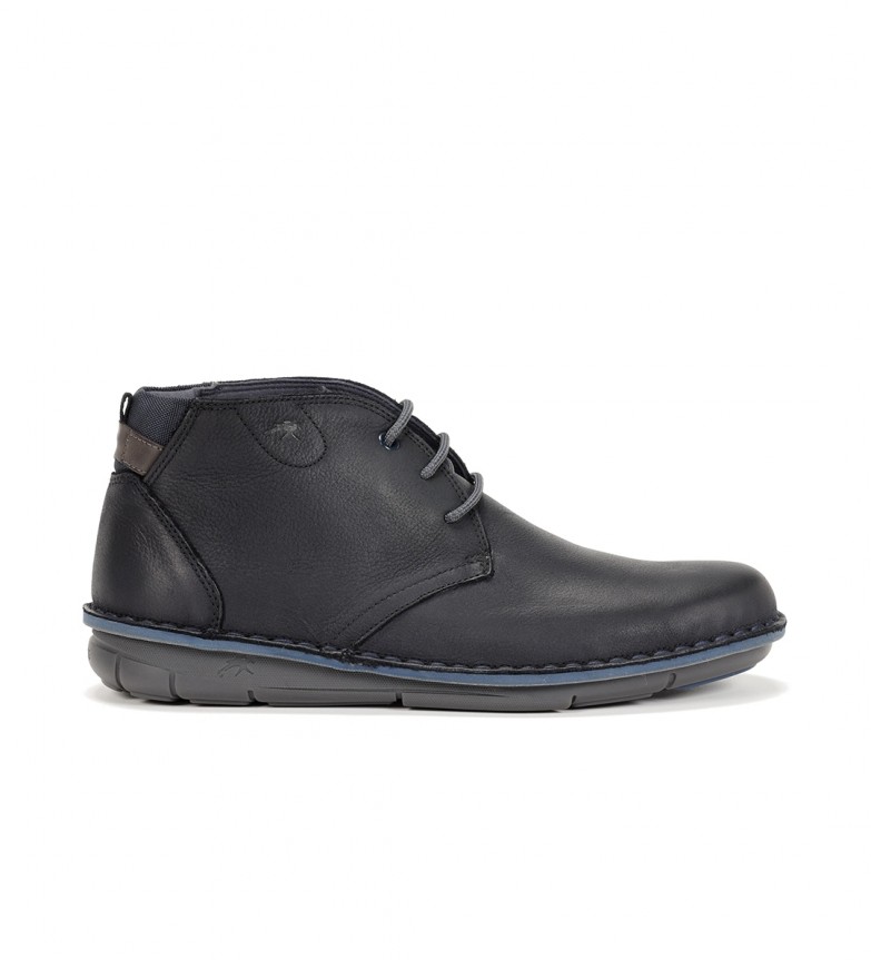 BOTTINES EN CUIR F0701_DESE_MAC6 BLEU FONCÉ 2939708