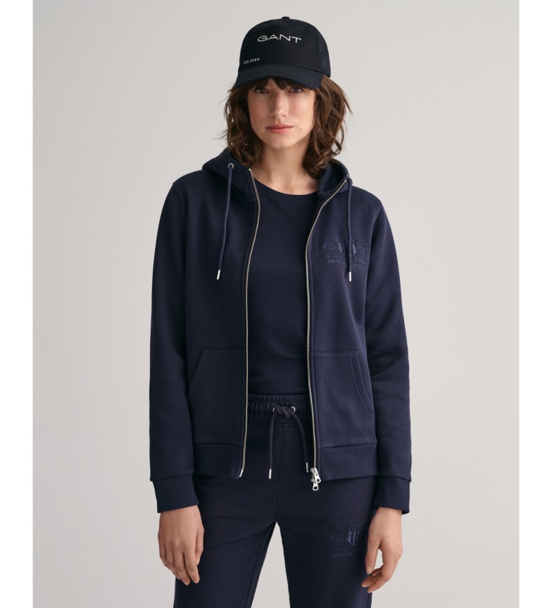 SWEAT ZIPPÉ À CAPUCHE TONAL SHIELD NAVY 3090059