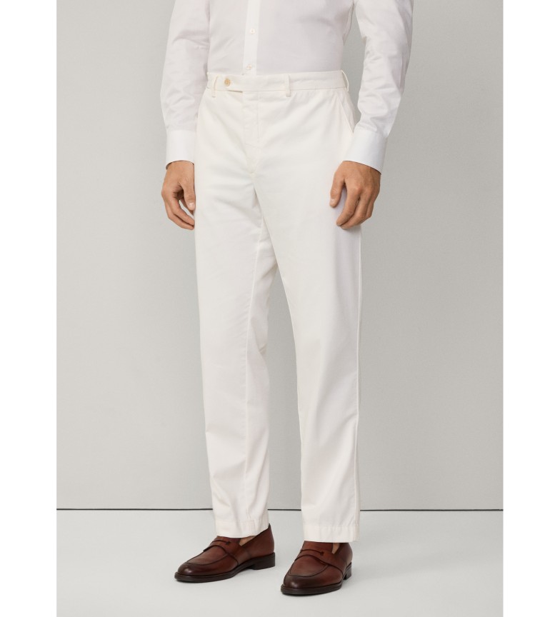 SANDERSON CLASSIC FIT CHINO TROUSERS BLANC 3222856