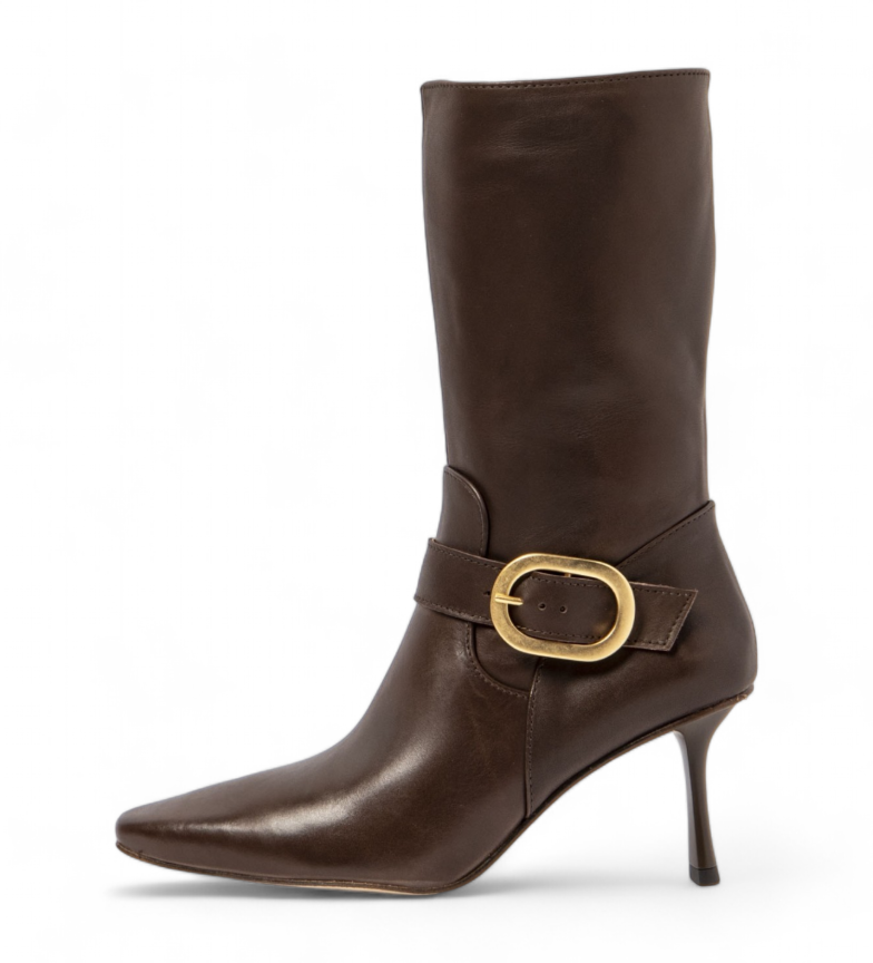 BOTTES EN CUIR MARRON S3197 3181243