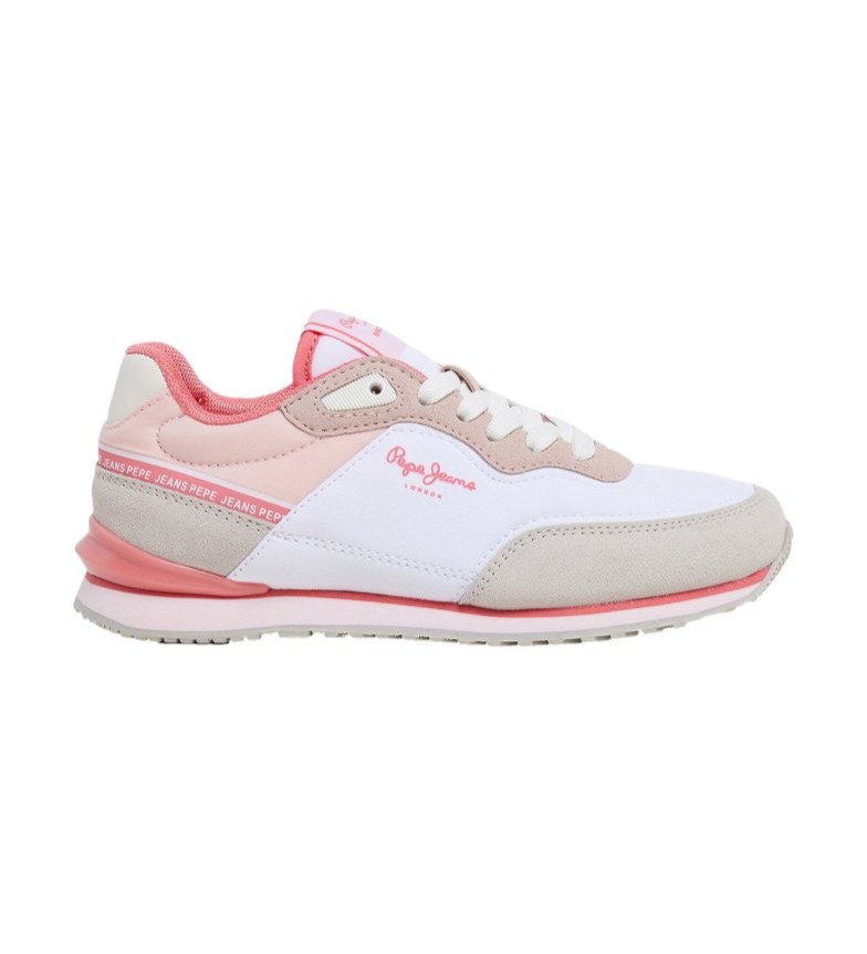 LONDON SEAL SNEAKERS BLANC, ROSE 3080486