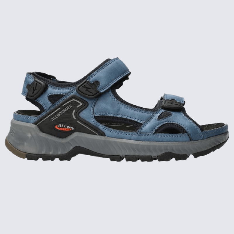 Sandales Allrounder, sandales confortables homme en textile bleu