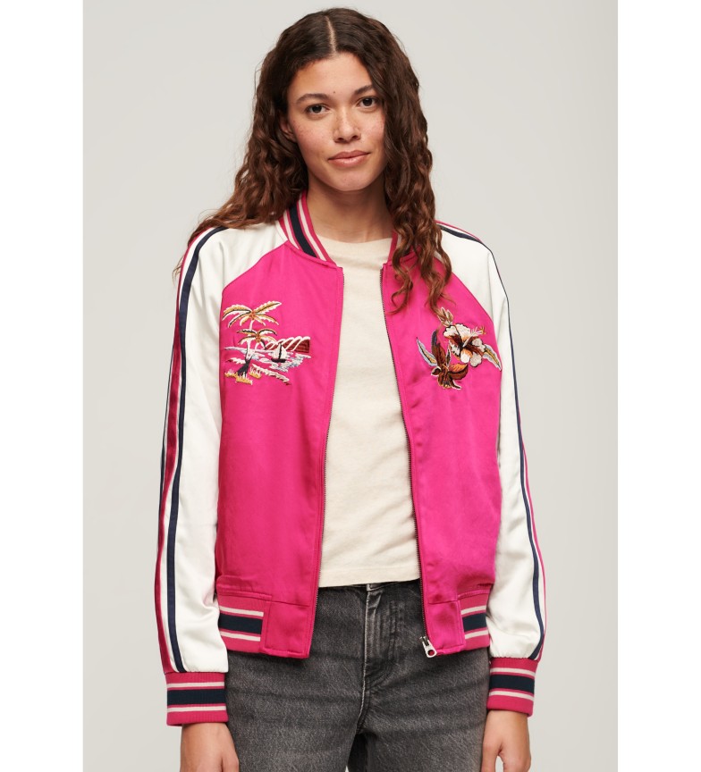 SUIKAJAN – VESTE BOMBARDIER BRODÉE – ROSE 3116024