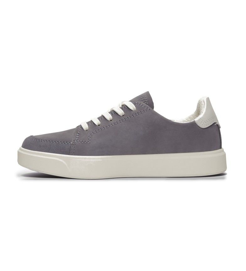 EMERSON STREET – BASKETS BASSES EN CUIR À LACETS – GRIS 3233269