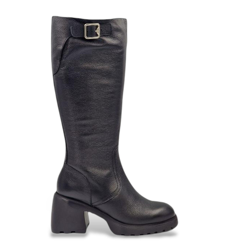 BOTTES EN CUIR SAUVAGE NOIR 3215689